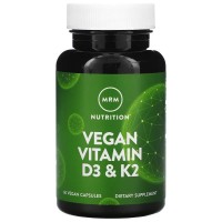 Витамины D3 и K2: https://www.iherb.com/pr/mrm-vegan-vitamin-d3-k2-60-vegan-capsules/77415
Этот уникальный витамин D3 в микрокапсулах (холекальциферол), разработанный для веганов, извлекается из лишайников и не содержит ГМО (подтверждено сертификатом Non GMO Project Verified). Клинические данные подтверждают, что натуральный витамин D3 более эффективен, чем другие формы (например, D2). Витамин D3 необходим для эффективного использования кальция, который, в свою очередь, помогает формировать и поддерживать крепкие здоровые кости. Кроме того, витамин D3 поддерживает здоровье иммунной системы. Менахинон-7 витамина K2 является наиболее эффективной формой добавки. Веганский витамин K2 дополняет и уравновешивает витамин D3, а также сводит к минимуму кальцификацию, не связанную с костями.