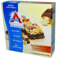 Диетический батончик: http://ru.iherb.com/Atkins-Advantage-Dark-Chocolate-Almond-Coconut-Crunch-Bar-5-Bars-1-4-oz-40-g-Each/29611#p=1&oos=1&disc=0&lc=ru-RU&w=Atkins&rc=48&sr=null&ic=19

Хрустящий батончик из темного шоколада с миндалем и кокосом