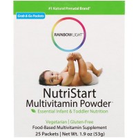 Детские витамины: https://ru.iherb.com/pr/Rainbow-Light-NutriStart-Multivitamin-Powder-25-Packets-1-9-oz-53-g/12435
Маленькие дети могут быть привередливыми едоками, они не всегда получают оптимальный баланс питательных веществ из одной диеты. Мультивитаминный порошок NutriStart помогает заполнить пробелы в питании вашего ребенка с помощью научно обоснованных уровней необходимых витаминов, минералов и цельных продуктов с высоким содержанием питательных веществ.