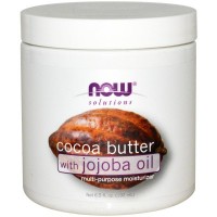 Масло какао с жожоба: http://www.iherb.com/Now-Foods-Solutions-Cocoa-Butter-with-Jojoba-Oil-6-5-fl-oz-192-ml/816

В косметологии масло какао применяют для омоложения кожи лица и шеи. Масло какао избавит вас от проблем, связанных с сухостью кожи, благодаря содержанию лауриновой, пальмитиновой, стеариновой и других кислот, а также витамина А. Масло какао обладает высокими регенерирующими свойствами, поддерживает тургор кожи и восстанавливает ее гидролипидный баланс, делает кожу более нежной, эластичной и гладкой.
