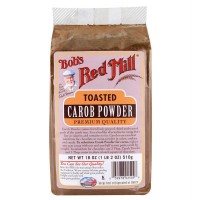 Кэроб обжаренный: http://ru.iherb.com/Bob-s-Red-Mill-Toasted-Carob-Powder-18-oz-510-g/29678
Кэроб получают из мелко размолотых, высушенных и обжаренных стручков рожкового дерева. Он представляет собой полезную альтернативу какао благодаря низкому содержанию калорий и отсутствию жиров. Плоды рожкового дерева служат отличным заменителем шоколада или какао-порошка в тортах, печенье и конфетах. Для того, чтобы заменить порошком из плодов рожкового дерева какао, вместо одной части какао используйте полторы части порошка из плодов рожкового дерева. Для замены 1 плитки шоколада возьмите 3 ст.л. порошка из плодов рожкового дерева и 1 ст.л. воды.