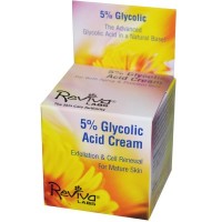 Крем с гликолевой кислотой: http://ru.iherb.com/Reviva-Labs-5-Glycolic-Acid-Cream-1-5-oz-42-g/5075

Крем Reviva Labs с 5% гликолевой кислотой эффективно удаляет омертвевшие клетки, стимулирует клеточное деление и увлажняет кожу.


 Гликолиевая кислота проявляет наиболее сильную кератолитическую активность из всех AHA кислот, именно благодаря ей при применении AHA кислот ощущается немедленное смягчение кожи.


 Гликолевая кислота, очищая кожу от роговых чешуек, нормализует выход сального секрета и устраняет все воспалительные проявления. Помимо этого, она оказывает эффективное терапевтическое действие, очищая кожу от угревой сыпи и акне.


 Помогает бороться с мелкими морщинами и пигментными пятнами. Усиливает действие гиалуроновой кислоты, если использовать в комплексе.
Состав: Очищенная вода, 5% гликолевой кислоты полимера (экстракты сахара и ревеня), экстракт тыквы, персика, шалфея, окопника, ромашки, гамамелиса, витамины A, D, E, сафлоровое масло, подсолнечное масло.