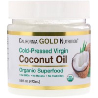 Органическое нерафинированное кокосовое масло: https://ru.iherb.com/pr/California-Gold-Nutrition-Cold-Pressed-Organic-Virgin-Coconut-Oil-16-fl-oz-473-ml/78063
Кокос – это суперпродукт с легким тропическим вкусом и запахом. Кокосовое масло богато среднецепочечными триглицеридами, а также лауриновой, каприновой и каприловой кислотами, которые в ходе исследований продемонстрировали способность способствовать выработке энергии в клетках мозга и, в сочетании с правильной диетой и физическими упражнениями, снижению веса.* Органическое нерафинированное кокосовое масло произведено методом холодного отжима жидкости из кокосовой мякоти и последующего отделения масла без использования отбеливающих реагентов для получения густого нерафинированного масла. Наше масло не содержит ГМО, гексана и пестицидов.

Органическое нерафинированное кокосовое масло от California Gold Nutrition производится из сырья, получаемого из Филиппин, Вьетнама, Шри-Ланки и Индонезии, на территории США, проходит три проверки качества и отвечает или превосходит требования все количественных и качественных показателей контроля качества.