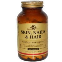 Витаминный комплекс для кожи, волос и ногтей: http://ru.iherb.com/Solgar-Skin-Nails-Hair-Advanced-MSM-Formula-120-Tablets/22419

В составе цинк, витамин С, медь, кремний, MSM (форма серы, которая хорошо влияет на организм человека, особенно на кожу), L-Proline (аминокислота, которая необходима для синтеза коллагена) и L-Lysine (не вырабатываемая организмом человека аминокислота, которая необходима для построения белка и коллагена, восполняется только с пищей).
