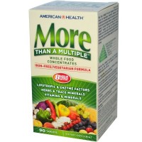 Мультивитамины: http://ru.iherb.com/pr/American-Health-More-Than-A-Multiple-Iron-Free-90-Tablets/5066
богатый энергией сверхсильный мультивитамин, основанный на идее, что концентраты из настоящей пищи - лучший способ обеспечить должное питание в форме добавки. Помимо необходимых витаминов и минералов, "Больше, чем мультивитамин" обеспечивает ваш организм натуральными компонентами из настоящей пищи, которые не встречаются в других добавках. Эти богатые энергией компоненты работают вместе с остальными компонентами, обеспечивая бо ́льшую питательную поддержку в одном удобном составе.
Концентраты настоящей пищи
Растительные компоненты
Аминокислоты
Травы
Минералы
Витамины
С особым высвобождающимся за 8 часов составом "Больше, чем мультивитамин" ваш организм получает немедленную и продолжительную питательную поддержку час за часом!
Этот сверхсильный вегетарианский мультивитамин без железа с концентратами богатой энергией настоящей пищи содержит:
Более 50 витаминов, минералов, аминокислот, растительных компонентов и трав, вместе обеспечивающих общее здоровье.
Липотропные и ферментные факторы, витамины, травы и микроэлементы обеспечивают сбалансированный полезный эффект для здоровья и диетного самочувствия
Натуральный концентрат комплекса настоящих овощей, цитрусовых и грибов