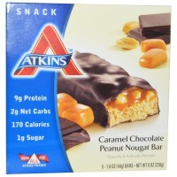 Диетический батончик с карамелью, шоколадом, арахисом и нугой: http://ru.iherb.com/Atkins-Caramel-Chocolate-Peanut-Nougat-Bar-5-Bars-1-6-oz-44-g-Each/21572