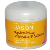 Крем с витамином Е: http://ru.iherb.com/Jason-Natural-Revitalizing-Vitamin-E-5-000-IU-4-oz-113-g/6293
Этот богатый растительными полезными веществами дневной крем производит глубокий и длительный увлажняющий эффект и обновляет тускулую, пересохшую кожу. Смягчающий витамин E и полностью натуральные зародыши пшеницы и масло авокадо увлажняет и возращает коже мягкость. После регулярного использования кожа становится мягкой, упругой и к ней возвращается её здоровый вид.