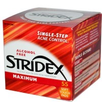 Салфетки для проблемной кожи: http://ru.iherb.com/Stridex-Single-Step-Acne-Control-Maximum-Alcohol-Free-55-Soft-Touch-Pads/44104#p=1&oos=1&disc=0&lc=ru-RU&w=stridex&rc=6&sr=null&ic=3

Тройное действие!
Очищает - салфетки Stridex прочищают поры и растворяют глубоко засевший жир. Они убирают даже ту грязь, с которой не справляются очищающие средства и мыло.
Лечит - Stridex убирает имеющиеся прыщи и устраняют угри благодаря салициловой кислоте, проверенному средству против угрей.
Предотвращает - при регулярном использовании салфетки Stridex предотвращают высыпания на коже еще до их появления.
Применение:
Для лечения угрей
Снижает количество угрей и прыщей, давая коже восстановиться
Предотвращает образование новых прыщей