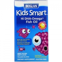 Омега-3 для детей: https://ru.iherb.com/pr/Bioglan-Kids-Smart-Hi-DHA-Omega-3-Fish-Oil-Great-Tasting-Berry-Flavor-30-Chewable-Burstlets/57280
Омега-3 является, пожалуй, самым важным необходимых питательных веществ которого часто не хватает в питании детей.

Омега-3 поддерживают работу мозга, нормальную концентрацию и настроение. В рамках ежедневного рациона вашего ребенка, рекомендуется использовать Рыбий жир с высоким содержанием Омега-3 компании Биоглан, который повышает содержание омега-3 и других питательных веществ.