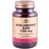 Гиалуроновая кислота: http://ru.iherb.com/Solgar-Hyaluronic-Acid-120-mg-30-Tablets/12491#p=1&oos=1&disc=0&lc=ru-RU&w=Солгар&rc=398&sr=1&ic=21

Препарат компании Солгар: гиалуроновая кислота в таблетках — современное средство, позволяющее сохранить молодость и здоровье кожи, хрящей и суставов. Всё дело в его уникальном сбалансированном составе. 

Гиалуроновая кислота входит в состав кожи, соединительной ткани, внутрисуставных жидкостей и нервов. В теле человека весящего 60 кг находится всего около 12 граммов чистой гиалуроновой кислоты. Одна молекула гиалуроновой кислоты состоит из нескольких десятков дисахаридных звеньев. Сложный состав обусловливает её главное качество: удерживать на себе молекулы воды, что делает кожу гладкой и эластичной, а суставные поверхности ровными и как бы отполированными. Удивительно: 1000 молекул воды удерживают всего две молекулы гиалуроновой кислоты. 
Ежедневно треть гиалуроновой кислоты расщепляется и вновь синтезируется. У молодых людей этот процесс идёт быстро, без потери качества. У взрослых гиалуроновая кислота синтезируется медленнее, поэтому чем старше человек, тем хуже выглядит его кожа: меняет цвет, теряет блеск и упругость, обвисает с годами под действием закона всемирного тяготения. Появляются проблемы с суставами: хруст, щёлканье и боль при ходьбе — всё это явные признаки недостаточности гиалуроновой кислоты.  
Гиалуроновая кислота от Солгар быстро усваивается организмом и помогает легко восстановить её дефицит, связанный с возрастом или патологией.

Коллаген входит в состав хрящей, сухожилий и соединительной ткани человека, придавая им прочность и эластичность. Коллагеновые волокна — это природный каркас кожи, который, к сожалению, со временем ослабевает. Поэтому многие современные клиники пластической хирургии с целью омоложения выполняют малые вмешательства, вживляя в кожу коллагеновые нити, либо стимулируя организм к выработке собственного коллагена. В составе препарата «Гиалуроновая кислота» от Солгар входит 750 мг гидролизованного коллагена второго типа, который прекрасно всасывается через стенки пищеварительного тракта и самостоятельно встраивается туда, где обнаруживается наиболее выраженный его дефицит. Первые результаты от приёма таблеток заметны уже через 2-3 недели.

Хондроитина сульфат вырабатывается хрящевой тканью суставов, укрепляя и делая их гладкими, формируя правильную синовиальную жидкость. Кроме того, он стимулирует выработку собственной гиалуроновой кислоты и является природным противовоспалительным средством. Недостаток хондроитина сульфата приводит к болезненности в области суставов, щёлканью и хрусту. Значительно ухудшается и состояние кожи в связи со снижением выработки собственной гиалуроновой кислоты. Таблетки гиалуроновой кислоты Солгар содержат 240 мг хондроитина сульфата, что в комплексе с другими составляющими быстро приводит к улучшению состояния суставов, кожи и общего самочувствия.

Аскорбат кальция — это витамин С (аскорбиновая кислота), активированный кальцием. В такой форме аскорбиновая кислота быстро усваивается организмом и сразу приступает к своим функциям: стимулирует иммунитет, улучшает состояние кожи и соединительной ткани, играет роль мощного антиоксиданта.

Таким образом, четыре тщательно подобранных компонента препарата от Солгар «Гиалуроновая кислота» позволят вам быстро привести в порядок свою кожу и обеспечить здоровье своим суставам.