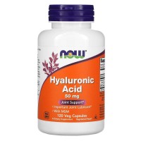 Гиалуроновая кислота: https://ru.iherb.com/pr/now-foods-hyaluronic-acid-with-msm-50-mg-120-veg-capsules/3325
Гиалуроновая кислота — это соединение, которое присутствует во всех тканях организма, причем в наиболее высоких концентрациях оно находится в соединительной ткани (например, коже и хрящах). Гиалуроновая кислота является важной составляющей суставной жидкости, где она служит в качестве смазывающего вещества и обеспечивает сопротивление воздействию силе сжатия. Метилсульфонилметан содержится в продукте в виде природного соединения серы, обеспечивая химические связи, необходимые для формирования и поддержания прочности соединительных тканей в организме человека, в том числе тканей суставного хряща.