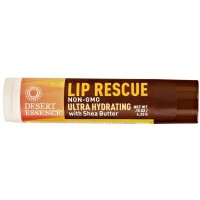 Бальзам для губ: http://ru.iherb.com/Desert-Essence-Lip-Rescue-Ultra-Hydrating-with-Shea-Butter-15-oz-4-25-g/24582

Бальзам для губ от Desert Essence с маслом ши и гинкго билоба смягчает даже самые сухие губы. Масло ши обеспечивает глубокое увлажнение и делает губы увлажнёнными и мягкими.
Успокаивающий розмарин и гингко билоба с африканским маслом ши — это как раз то, что необходимо сухим губам.