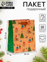 Пакет подарочный новогодний ламинированный «Зверята», 18×22.3×10 см: 2 шт есть
Пакет подарочный новогодний ламинированный «Зверята», 18×22.3×10 см