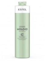Протеиновый крем-шампунь для волос ESTEL Moloko botanic, 1000 мл: Крем-шампунь деликатно очищает волосы и кожу головы, создавая пролонгированное ощущение свежести и чистоты. Формула с рисовым молоком насыщает полотно волос протеинами и витаминами группы В, успокаивает кожу головы  и сохраняет баланс влаги.